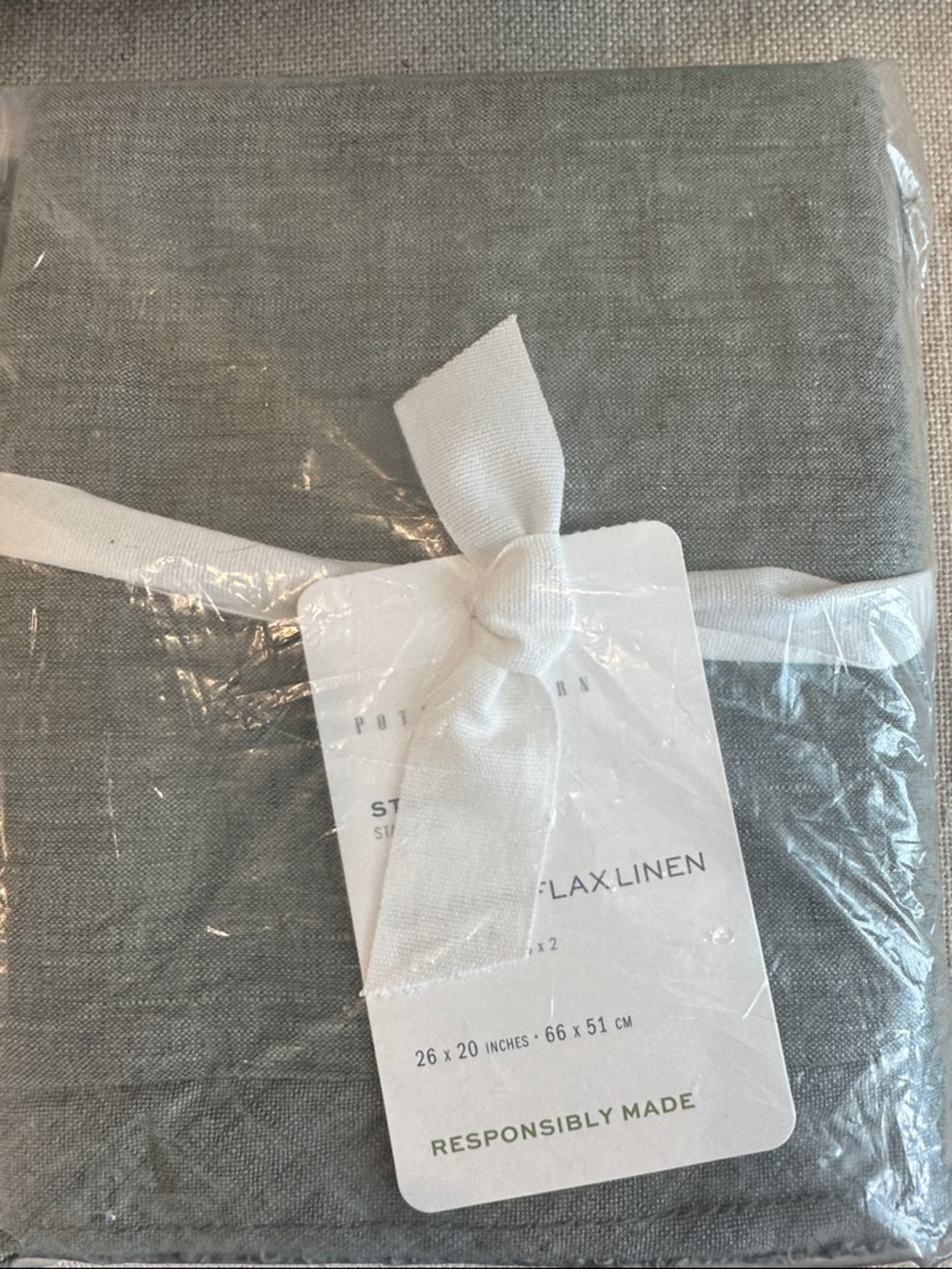 New 2  Pottery Barn Flax Linen Loden Shams